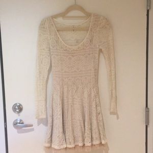 Free People Cream Lace Dress